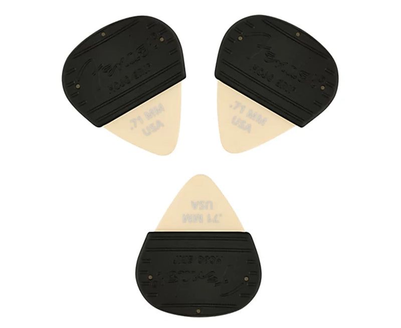 Mini Moog Plettri Per Chitarra Fender Mojo Grip, Celluloide, Sottili, Confezione Da 3, Colore Tortoise Shell - Made In USA, Per Qualsiasi Chitarra Corde Chitarra Acustica Elixir - Foto 3