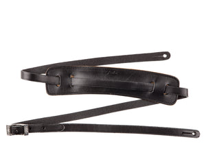 Fender Super Deluxe Vintage-Style Strap, Black, 2"