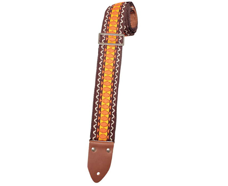 Henry Heller HVDX-03 Jacquard Series Guitar Strap - Brown