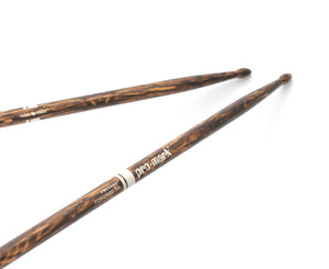 ProMark Classic Forward 5A Firegrain Hickory Drumsticks, Oval Wood Tip