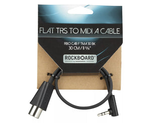 RockBoard RBO CAB F TMA 30 BK Flat TRS to MIDI Cable, TRS-MIDI Type B - 30 cm / 11 13/16"