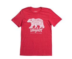 Taylor Men's California Bear T in Red in XL