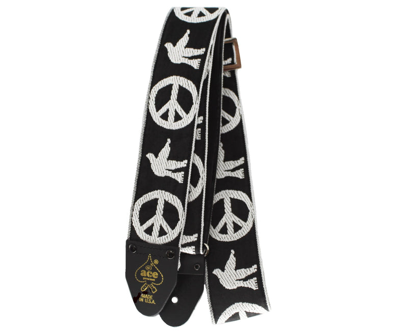 Ace Vintage Reissue Peace and Dove Guitar Strap by D'Andrea - Made in –  Megatone Music