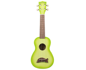 Makala Green Apple Burst Soprano Dolphin Ukulele - Megatone Music