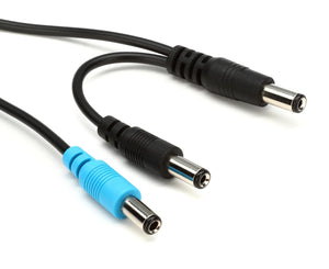 Voodoo Lab HX Current Doubler Cable - 18-inch Dual 2.1mm to 2.5mm Straight Barrel Power Cable