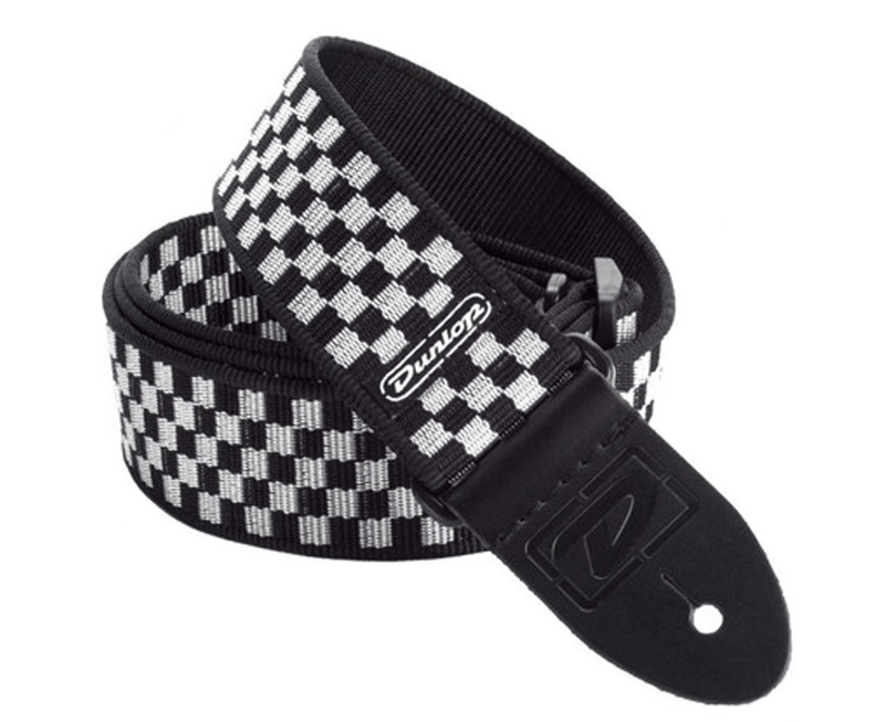 Guitar strap checkered top
