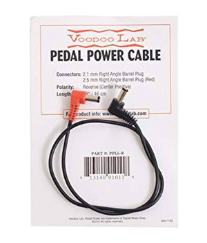 Voodoo Lab Pedal Power AC Cable PPL6-R - 2.1mm to 2.5mm Right Angle Barrel Cable - Megatone Music