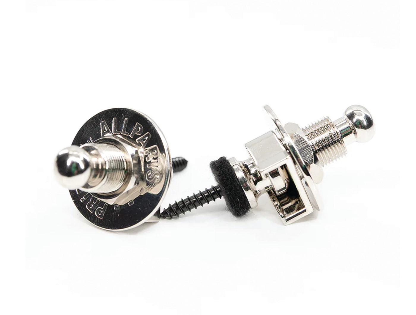Allparts Primo Guitar Security Strap Locks In Nickel – Megatone Music