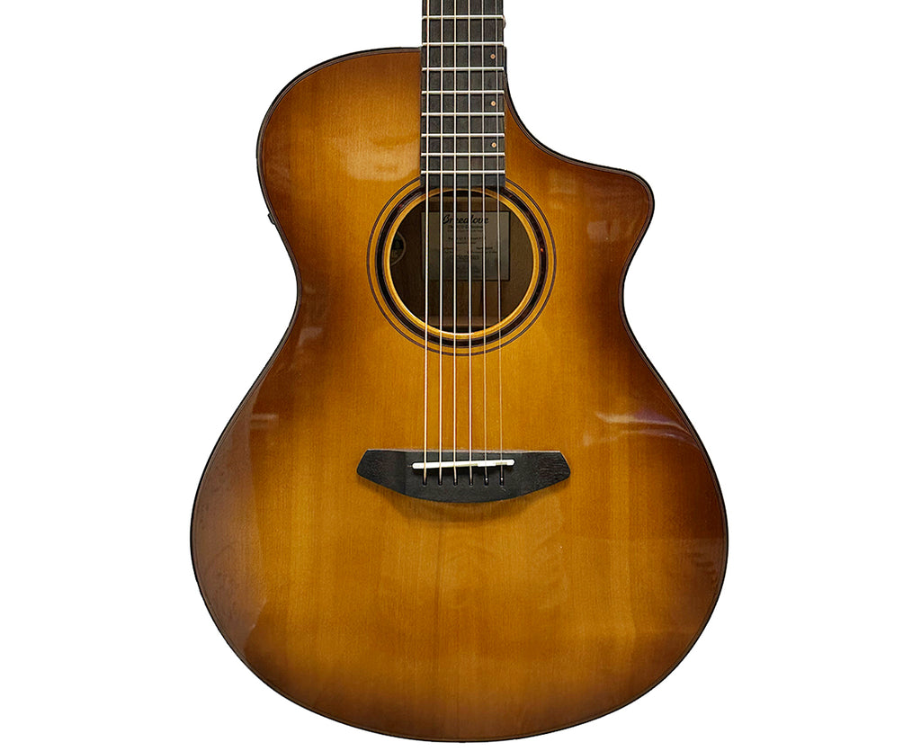 Breedlove ECO Pursuit Exotic S Concert CE Acoustic-Electric Guitar Myrtlewood in Amber