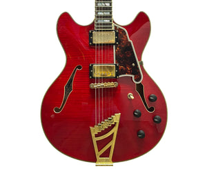 D'Angelico Excel DC Semi-Hollow Body Electric Guitar in Cherry Red w/Deluxe Hardshell Case - Megatone Music