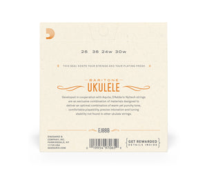 D'Addario EJ88B Nyltech Ukulele Strings, Baritone