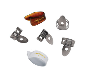 D'Addario National Finger Picks, Stainless Steel and Celluloid Thumb Pick Bundle