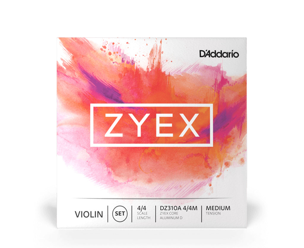 D'Addario Zyex String Set with Aluminum D, 4/4 Scale, Medium Tension