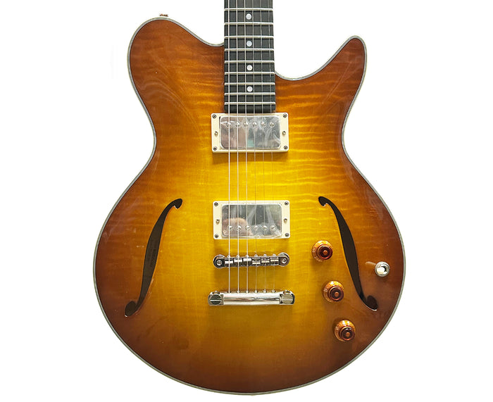 Eastman Romeo California Semi-Hollow Electric Guitar in Goldburst w/ Bare Knuckle Pickups and Case