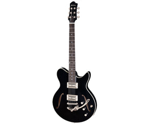 Eastman Romeo NYC Semi-Hollowbody Thinline Electric Guitar in Gloss Black w/ Case