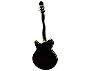 Eastman Romeo NYC Semi-Hollowbody Thinline Electric Guitar in Gloss Black w/ Case