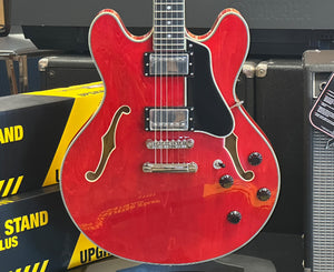 Eastman T386-RD Semi-Hollow Electric Guitar in Vintage Red w/ Case