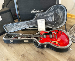 Eastman T386-RD Semi-Hollow Electric Guitar in Vintage Red w/ Case