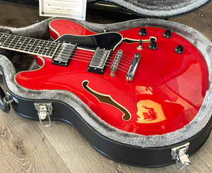 Eastman T386-RD Semi-Hollow Electric Guitar in Vintage Red w/ Case