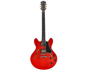Eastman T386-RD Semi-Hollow Electric Guitar in Vintage Red w/ Case