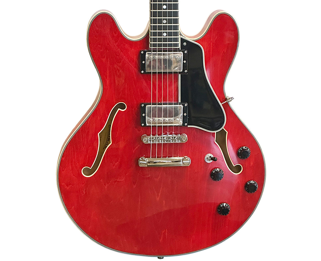 Eastman T386-RD Semi-Hollow Electric Guitar in Vintage Red w/ Case