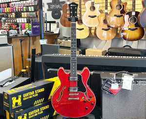 Eastman T386-RD Semi-Hollow Electric Guitar in Vintage Red w/ Case