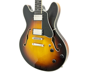 Eastman T386-RD Semi-Hollow Electric Guitar in Vintage Sunburst w/ Case