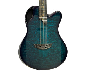 Emerald Guitars X-20 8-String Carbon Fiber Acoustic-Electric in Teal with OHSC