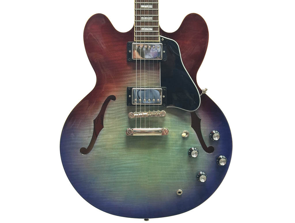 Epiphone ES-335 Figured Semi-Hollow Electric Guitar in Blueberry Burst