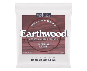 Ernie Ball 2346 Medium Light Earthwood Bell Bronze 12-54 Acoustic Guitar Strings