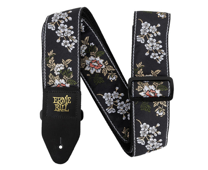 Ernie Ball Classic Jacquard 2" White Blossom Guitar Or Bass Strap