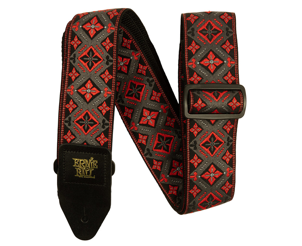 Ernie Ball Classic Jacquard 2" Red King Guitar Or Bass Strap