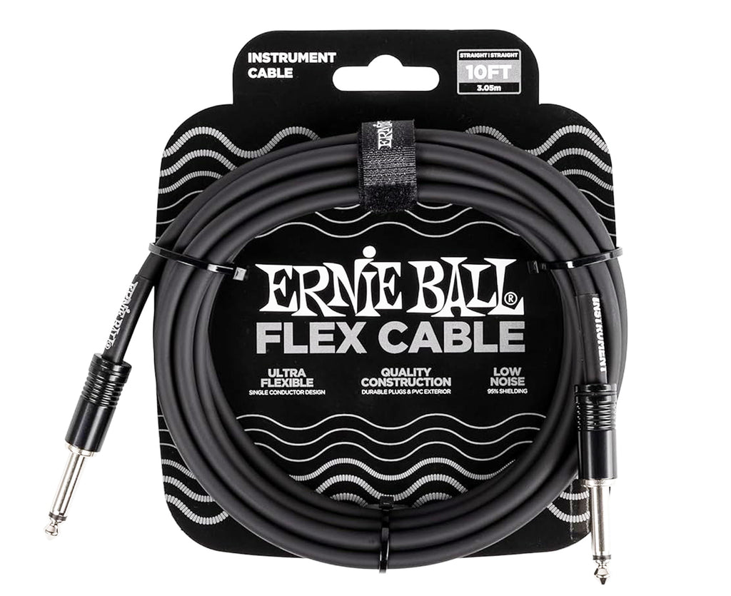 Ernie Ball Flex Instrument Cable Straight/Straight 10ft Black