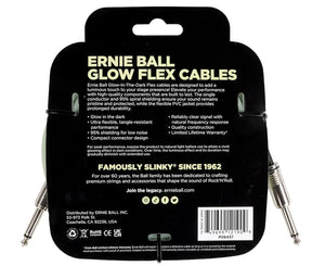 Ernie Ball Flex Instrument Cable Straight/Straight 20ft - Glow-in-the-Dark (P06437)