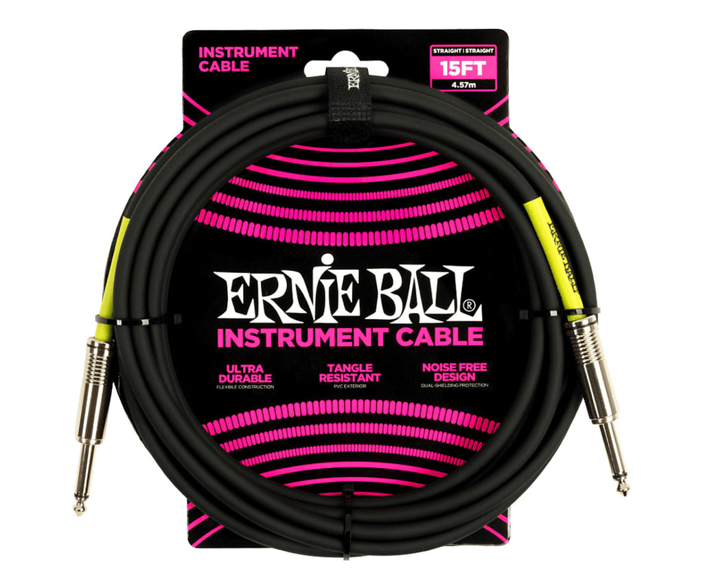 Ernie Ball Classic Instrument Cable Straight/Straight 15ft - Black