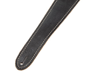 Fender Road Worn 2" Leather Strap, Black