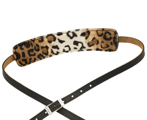 Fender Joe Strummer Vintage Saddle Strap, Black/Leopard