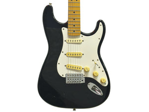 Fender "Squier Series" Standard Stratocaster in Gloss Black w/ Hard Shell Case, Made in Mexico 1995