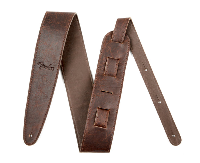 Fender Artisan 2.5" Crafted Leather Strap, Brown