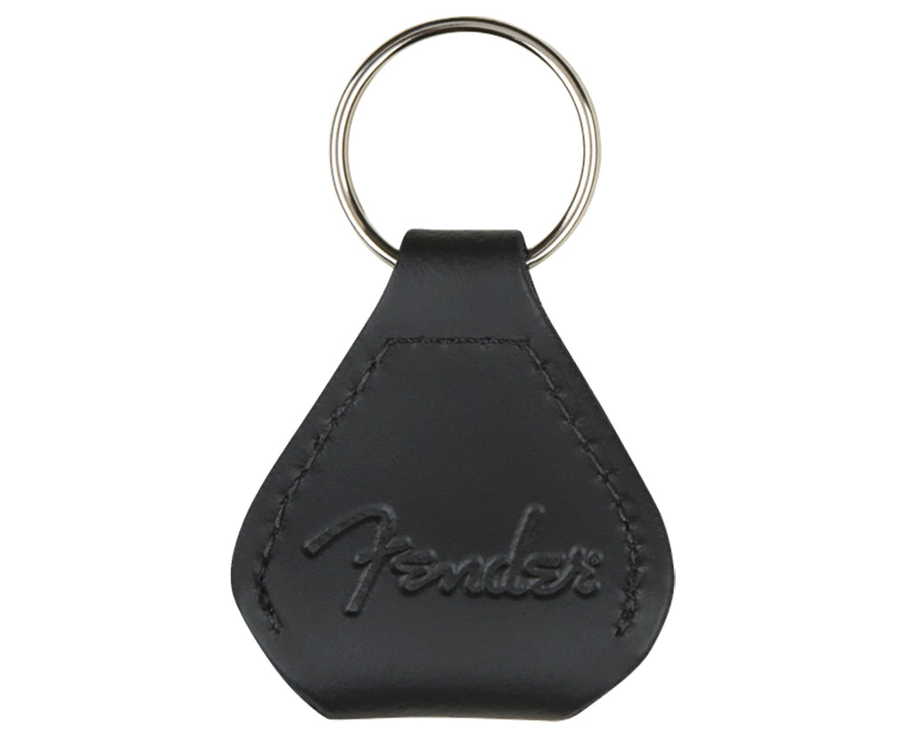 Fender Black Leather Pick Holder Keychain