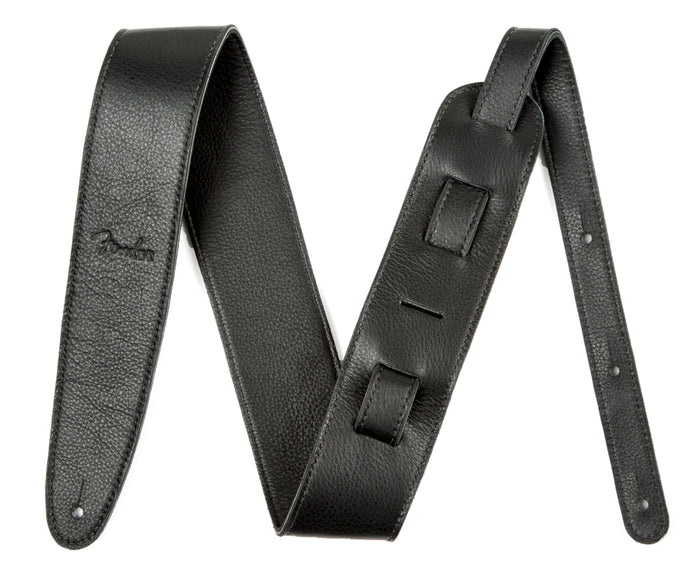 Fender Artisan 2.5" Crafted Leather Strap, Black