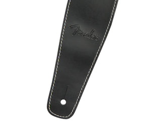 Fender 2.5' Broken-In Leather Guitar or Bass Strap, Black