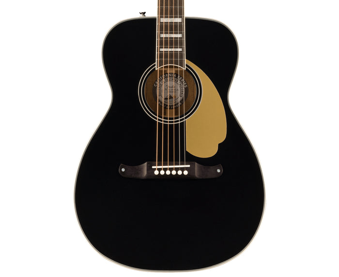 Fender California Malibu Acoustic Guitar in Black with Case