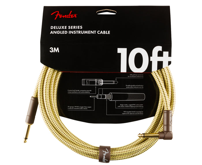 Fender Deluxe Series Tweed Angled Cable - 10 Foot
