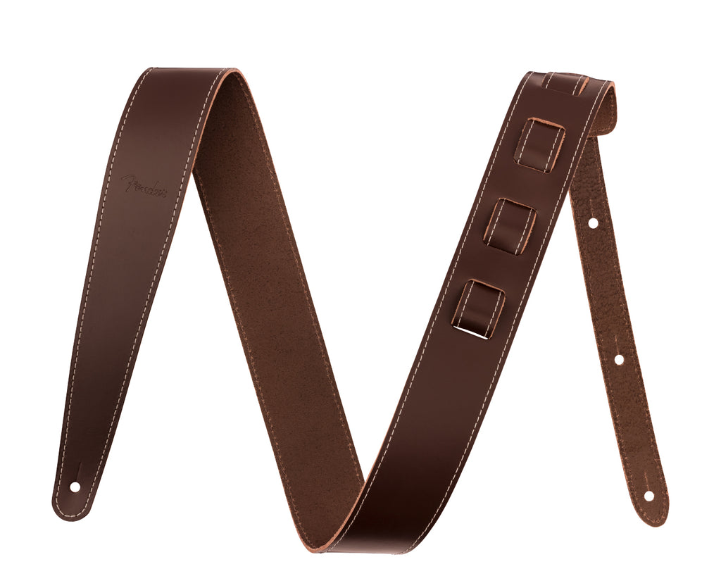 Fender 2" Essentials Leather Strap, Brown - Megatone Music