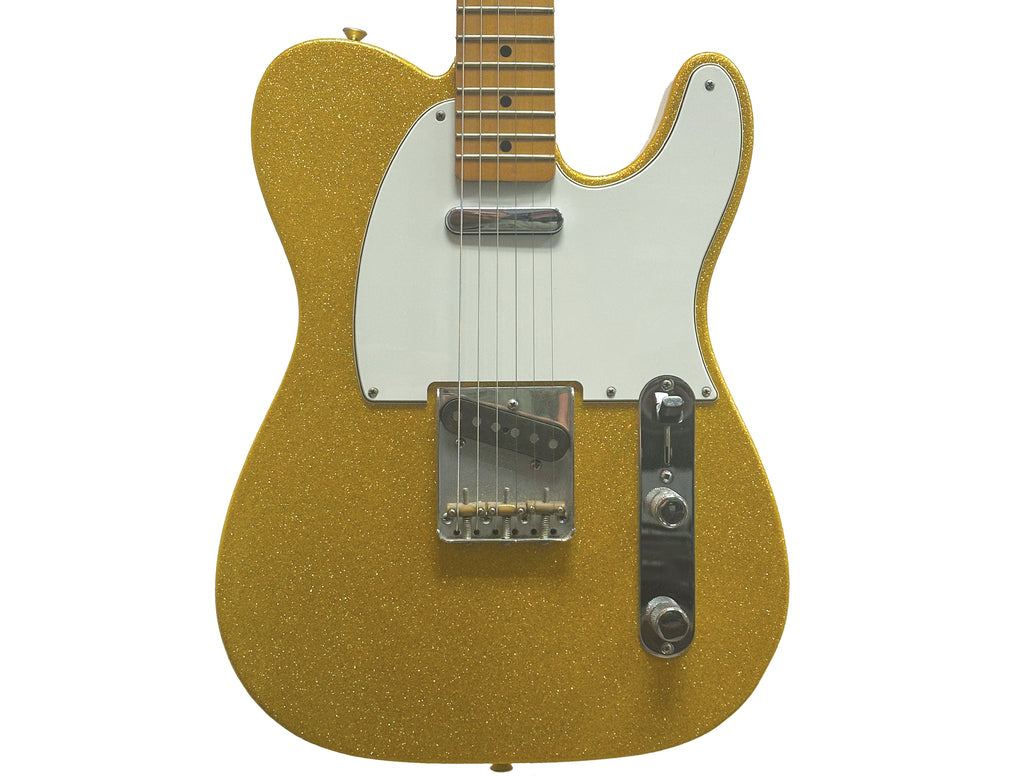 Fender FSR Baja Telecaster in Vegas Gold Sparkle w/ Fender Hard Shell Case 2014 Rare!!!