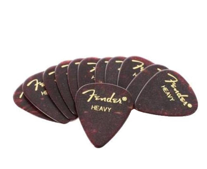 Fender Premium Celluloid Guitar Picks 351 Shape, Tortoise, Medium, 12-Pack