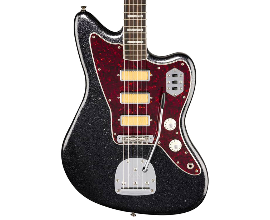 Fender Limited-Edition Gold Foil Jazzmaster Electric Guitar in Black Sparkle - Megatone Music