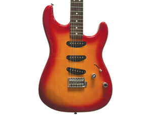 Fender Special Edition FMT Stratocaster Electric Guitar in Cherry Sunburst w/ Fender Hardshell Case