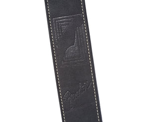 Fender 2' Monogrammed Leather Strap, Black